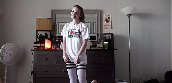  Seductive Step Sister Fucks Step Brother in Thigh-High Socks Preview - Dahlia Red  Emma Johnson